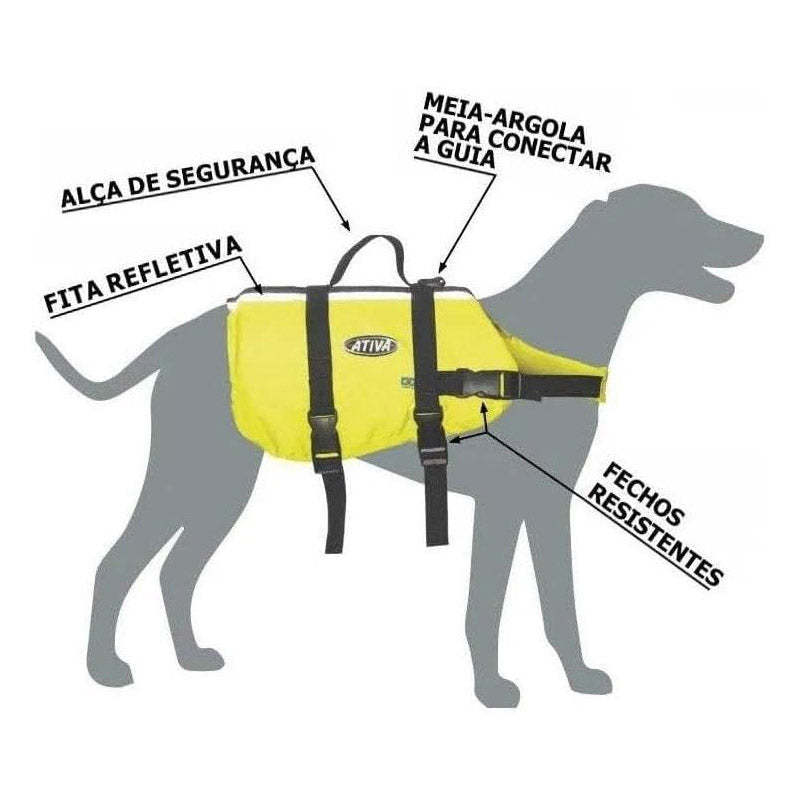 Colete Salva Vidas Ativa Pet Vest M (9kg - 18kg)