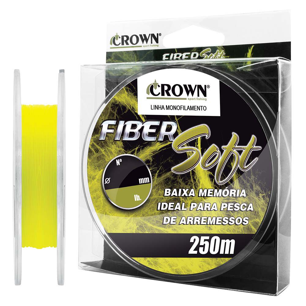 Linha Monofilamento Crown Fiber Soft 0.40mm 32lb 250m