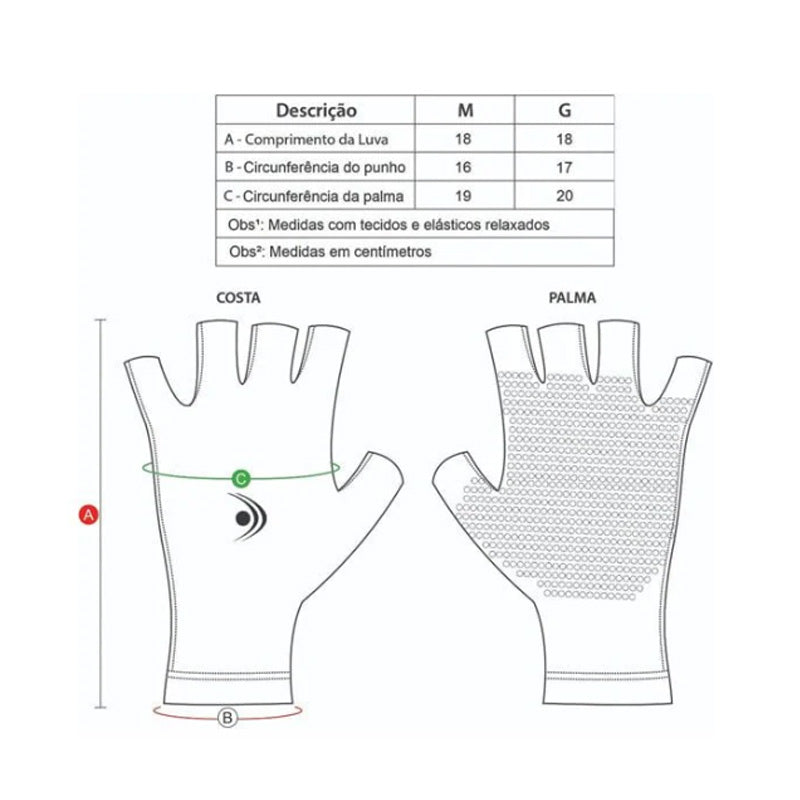 Luva Fishing CO Masculina (clip, UPF 50+)