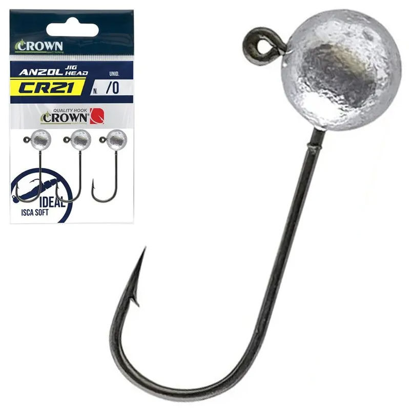 Anzol Crown com Jig Head CR21 Black 5/0 20g (03un)