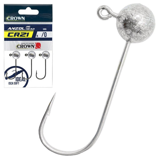 Anzol Crown com Jig Head CR21 Nickel 2/0 7g (05un)