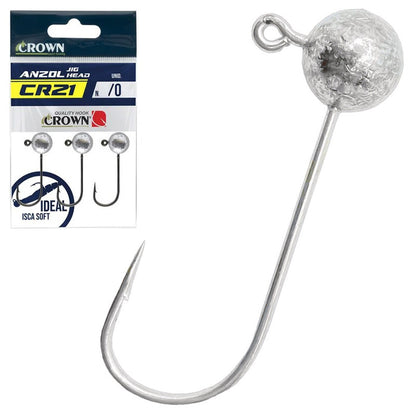 Anzol Crown com Jig Head CR21 Nickel 3/0 7g (05un)