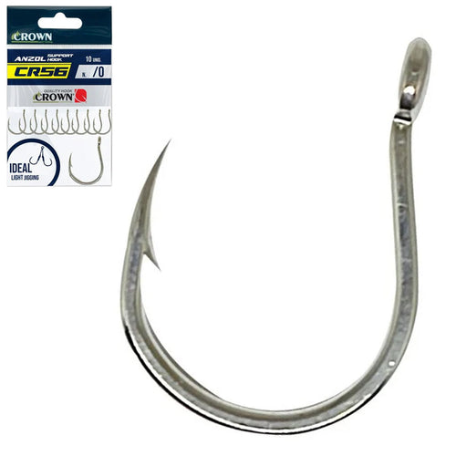 Anzol Crown Suporte Hook CR56 Nickel 01 (10un)