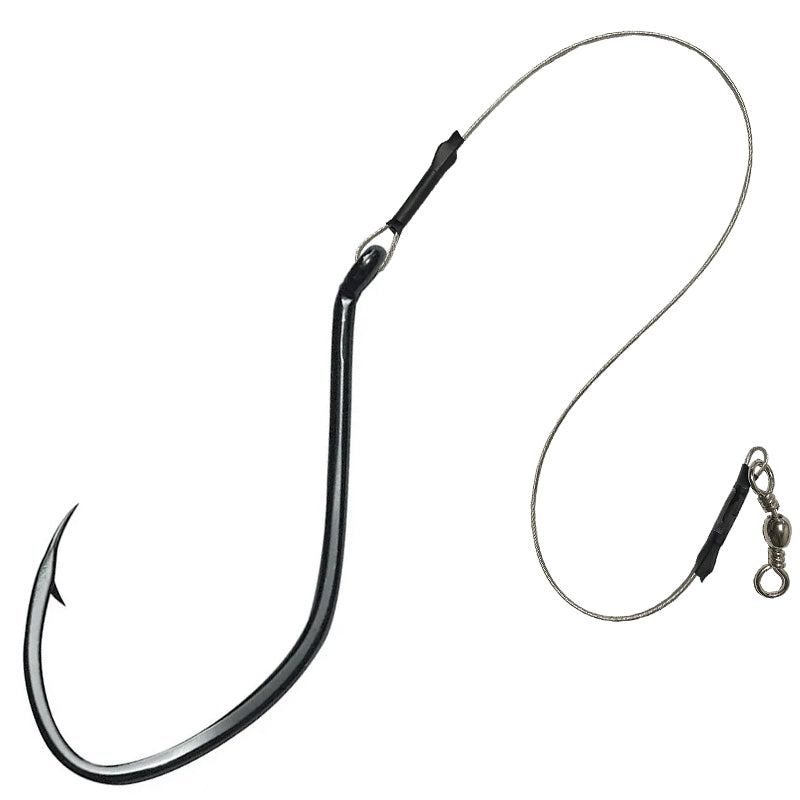 Anzol Gamakatsu Big River Bait 10/0 Encastoado com Girador (03un, 50cm)