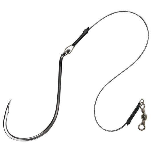 Anzol Gamakatsu Octopus 10/0 Encastoado com Girador (05un, 40cm)