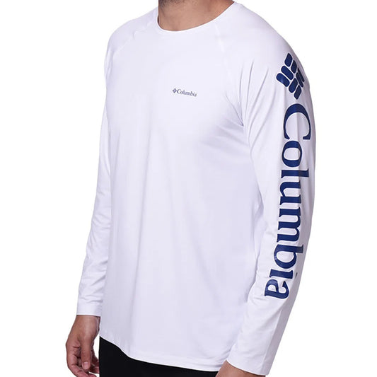 Camiseta Columbia Aurora M/L (Branco, +50UV)