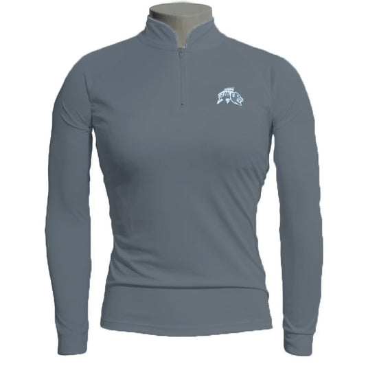 Camiseta de Pesca EP Fishing Basic Feminina Chumbo e Branco (+50UV)