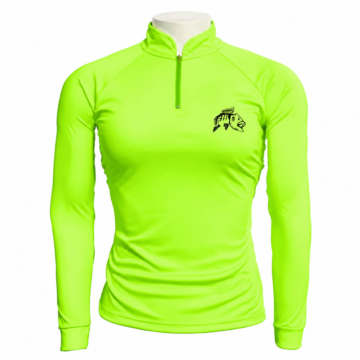 Camiseta de Pesca EP Fishing Basic Feminina Melão e Preto (+50UV)