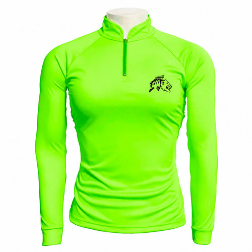 Camiseta de Pesca EP Fishing Basic Feminina Melão e Preto (+50UV)