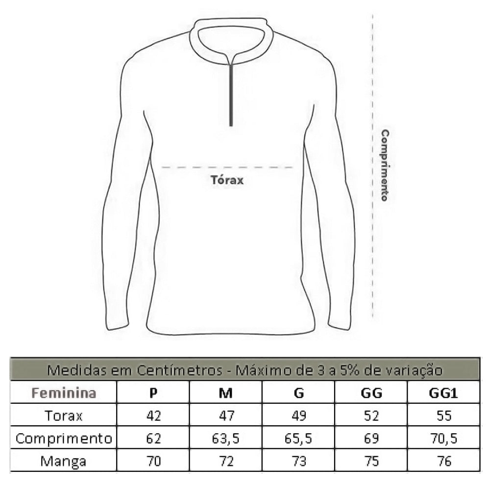 Camiseta de Pesca EP Fishing Basic Feminina Preto (+50UV)