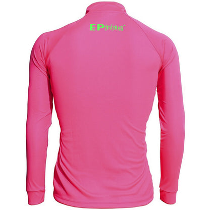 Camiseta de Pesca EP Fishing Basic Feminina Rosa com Verde Neon (+50UV)