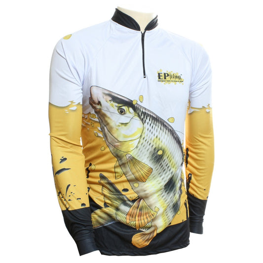Camiseta de Pesca EP Fishing II Piapara Amarela (Tamanho Especial, +50UV)