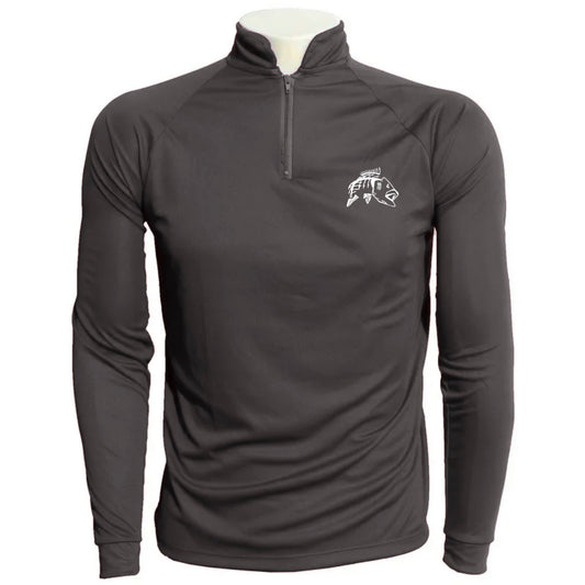 Camiseta de Pesca EP Fishing Basic Chumbo com Branco (+50UV)