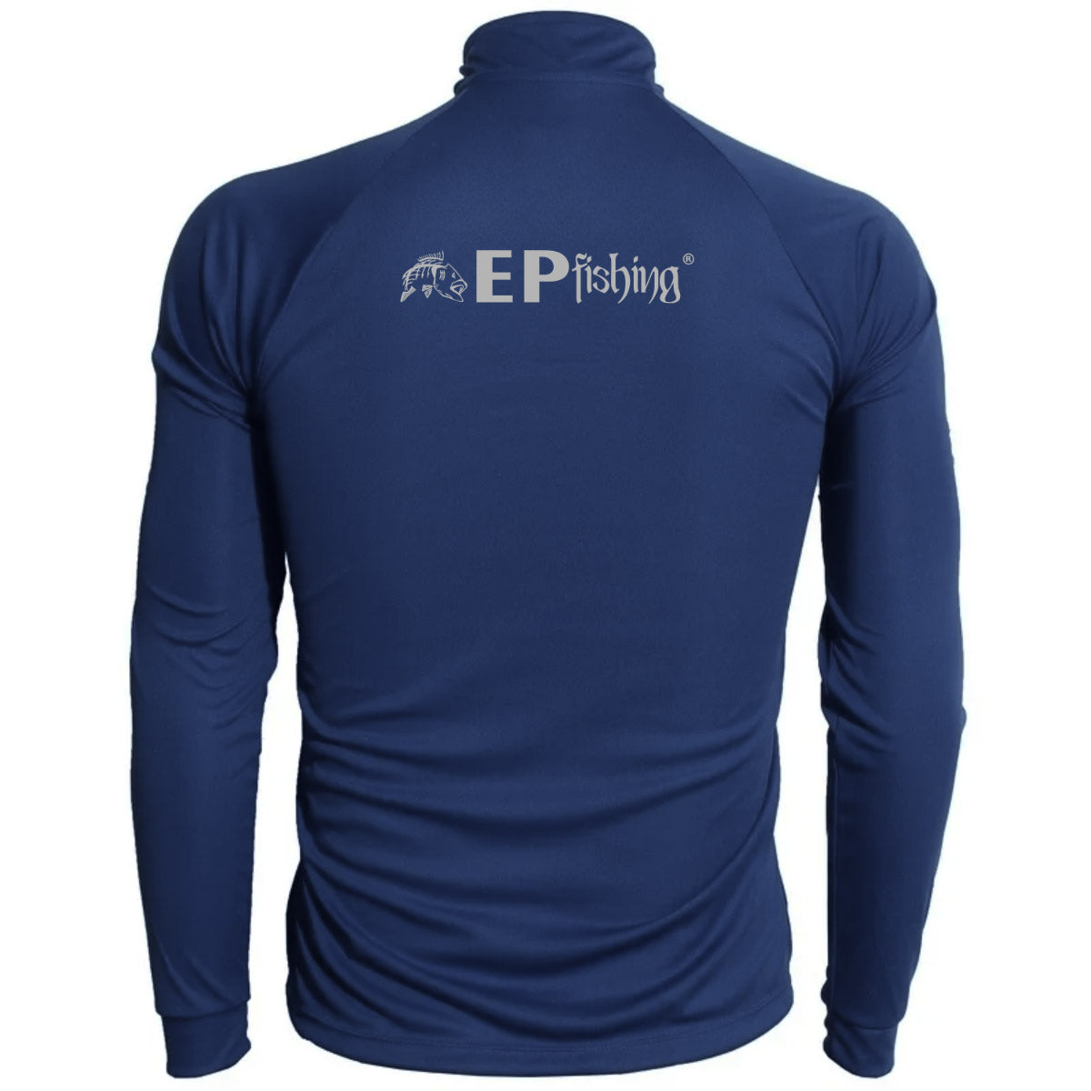 Camiseta de Pesca EP Fishing Basic Azul Marinho com Cinza (+50UV, Tam. Especial)