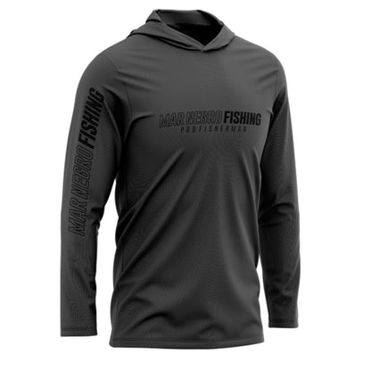 Camiseta Mar Negro Poliamida com Capuz Chumbo (+50UV)