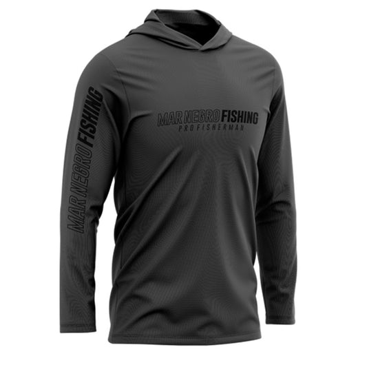 Camiseta Mar Negro Poliamida com Capuz Chumbo (+50UV)