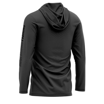 Camiseta Mar Negro Poliamida com Capuz Chumbo (+50UV)