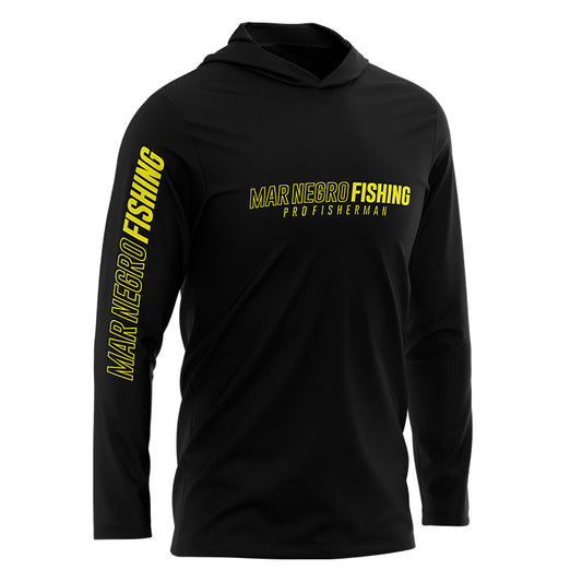 Camiseta Mar Negro Poliamida com Capuz Preto (Tam. Especial, +50UV)