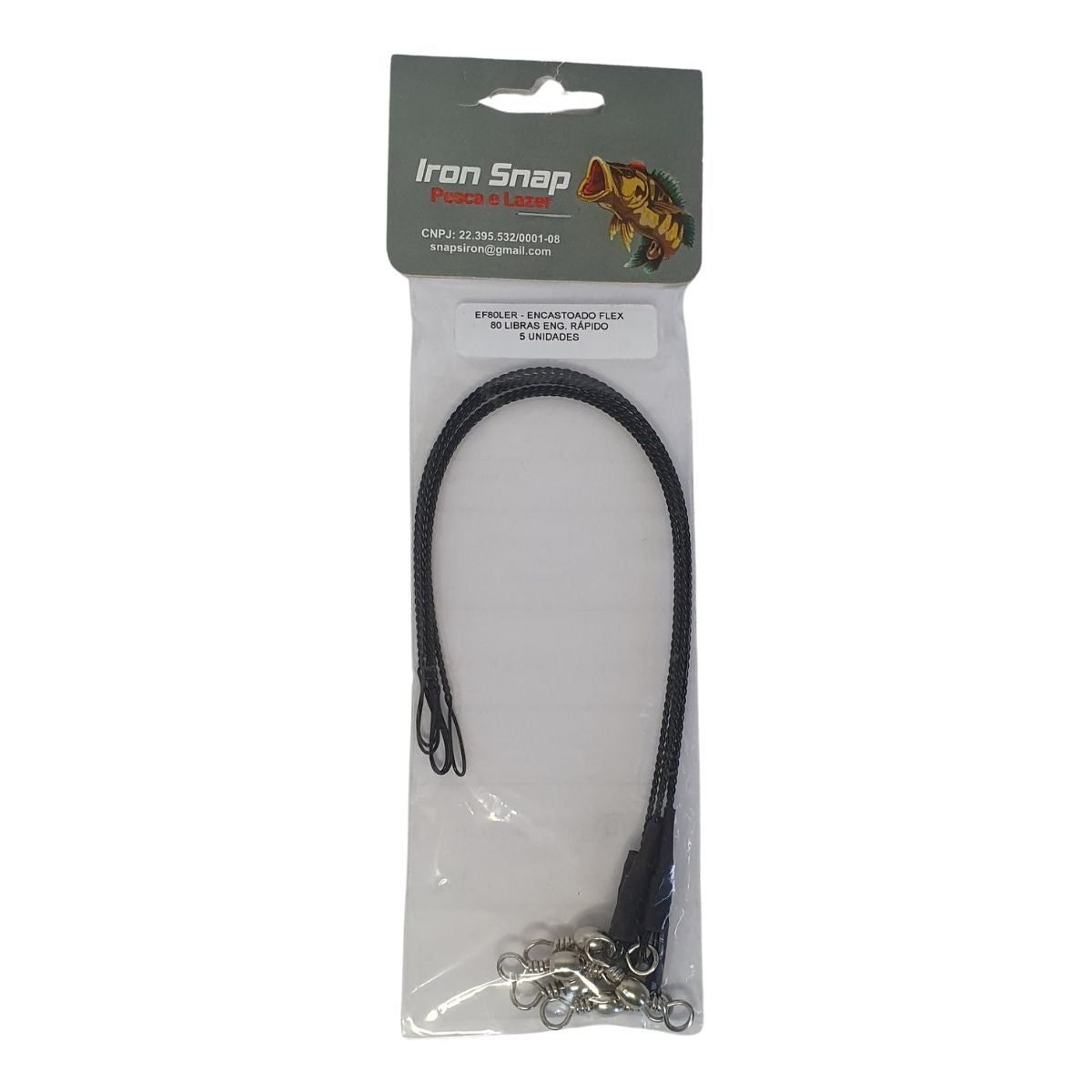 Encastoado Flex com Engate Rápido 80lb Iron Snap
