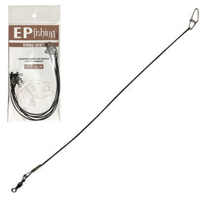 Encastor Flexível EP Fishing com Girador e Snap 75LB (30cm, 05un)