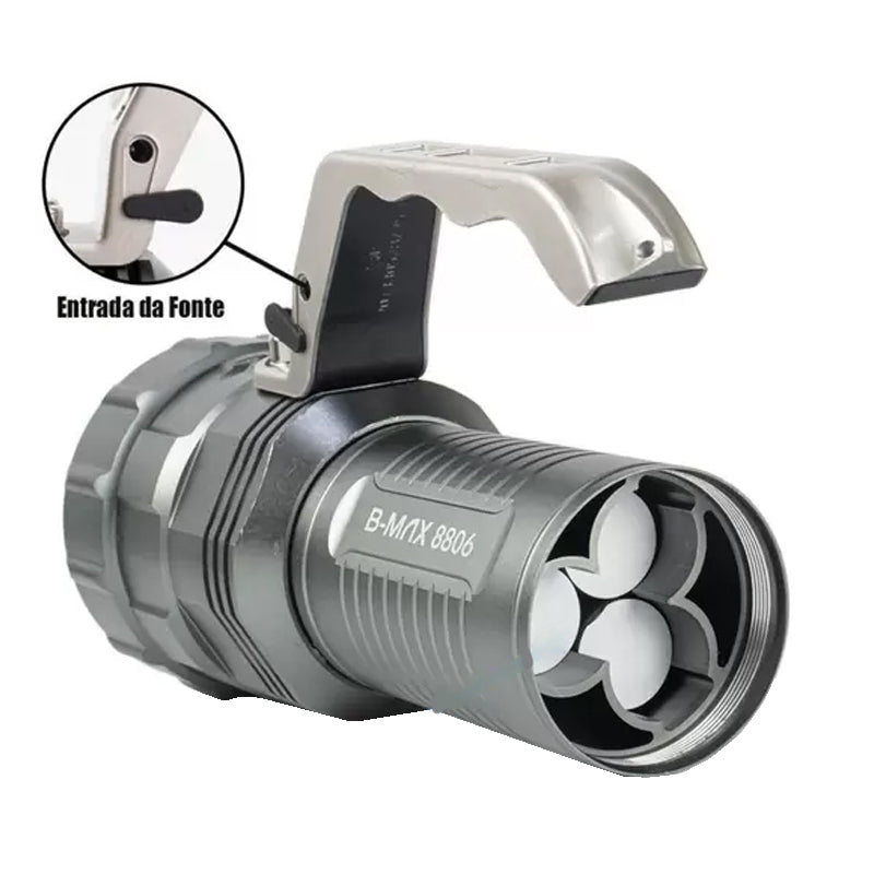 Lanterna de LED Recarregável B-Max Swat 8806  (1200 Lumens)