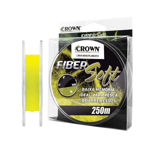 Linha Monofilamento Crown Fiber Soft 0.37mm 27lb 250m