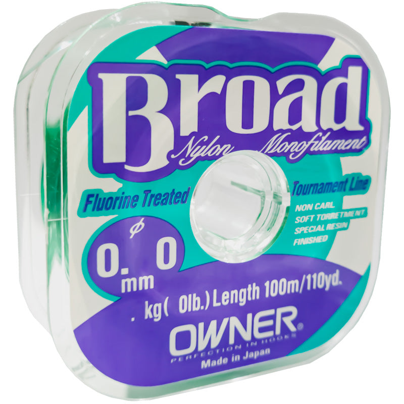 Linha Monofilamento Owner Broad 21lb Verde (0.33mm-100m)