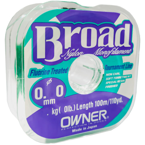Linha Monofilamento Owner Broad 21lb Verde (0.33mm-100m)