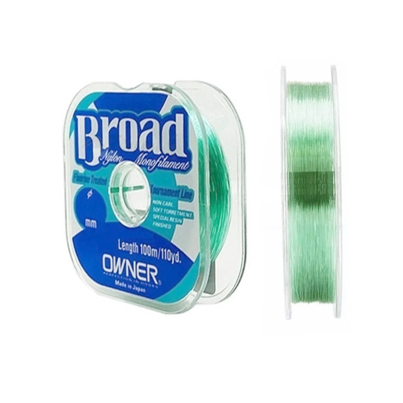 Linha Monofilamento Owner Broad 21lb Verde (0.33mm-100m)