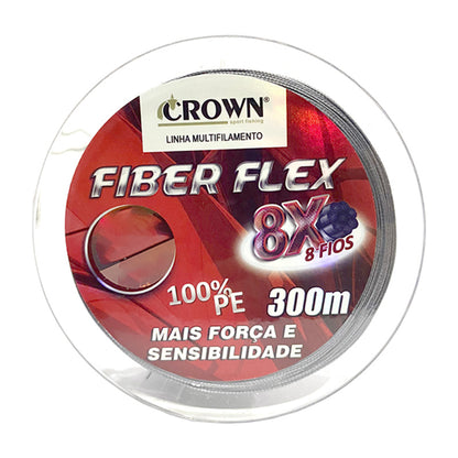 Linha Multifilamento Crown Fiber Flex 8x (300m)