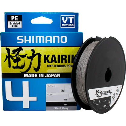 Linha Multifilamento Shimano Kairiki 4 50lb Grey (0.31mm - 150m)