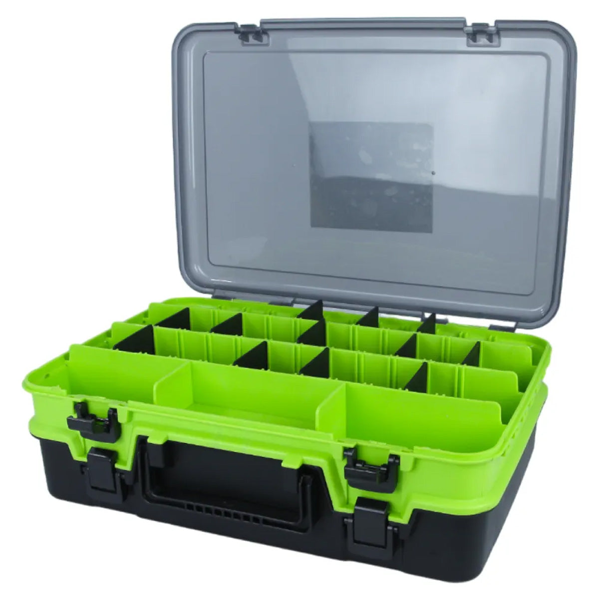 Maleta Pesca Brasil com Compartimentos Duplos (39x27x12cm)
