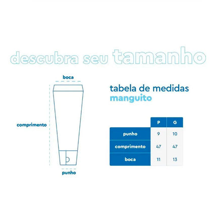 Manguito com Luva Mar Negro Preto (50UV+)