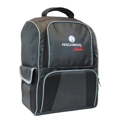 Mochila Pesca Brasil Fishing Bag (com 03 Estojos, 28x39x18cm)