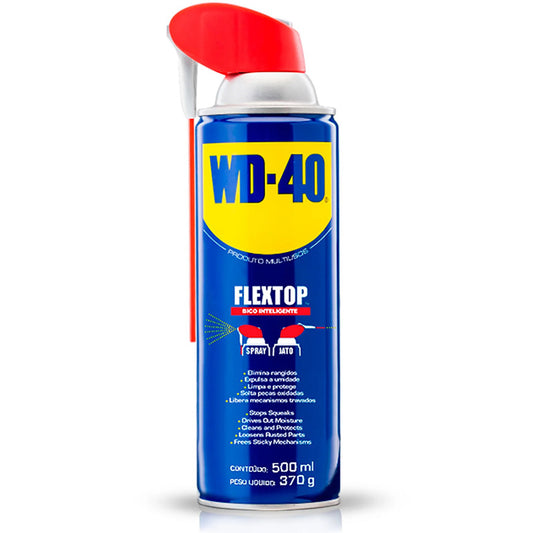 Óleo Lubrificante e Desingripante Flex Top Multiuso WD-40 (500ml)