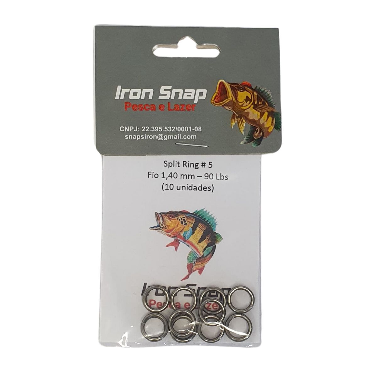 Split Ring 90lb Iron Snap